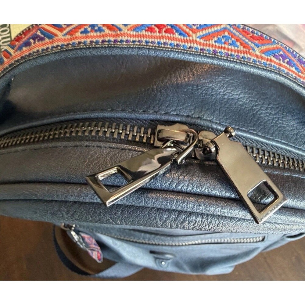 FADEON Women’s Backpack Purse Vegan Leather Waterproof Blue Multi-Pocket Travel - Picture 11 of 16